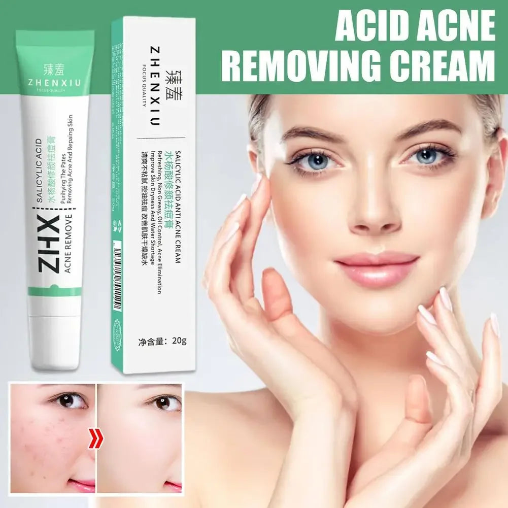 Salicylic Acid Shrink Pore Cream Elimination Large Pores Remove Blackehead Face Smooth Repairing Skin Care Product